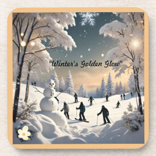 "Snowy Landscape Beauty" Beverage Coaster