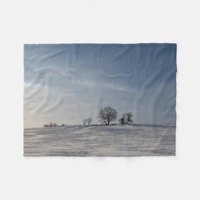 Snowy landscape    fleece blanket (Front (Horizontal))