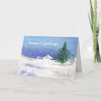 Snowy Landscape Holiday Card