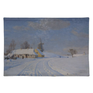 Snowy Landscape in Winter (by H.A. Brendekilde) Cloth Placemat