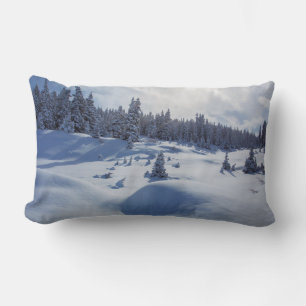 Snowy Landscape Lumbar Pillow
