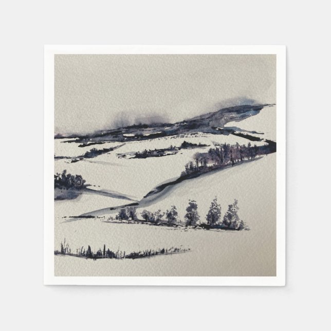 Snowy Landscape          Napkins (Front)