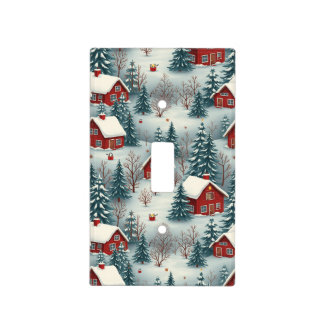 Snowy Landscape Pattern Light Switch Cover