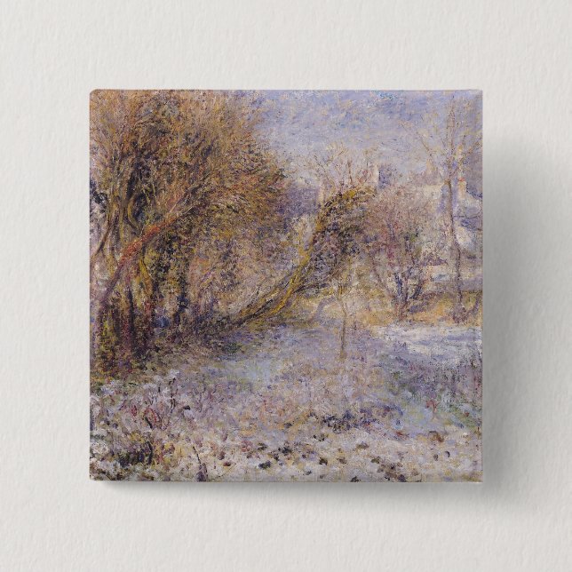Snowy Landscape Pinback Button (Front)