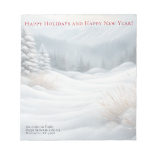 Snowy Landscape Scenery Notepad