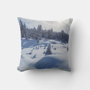 Snowy Landscape Throw Pillow