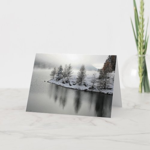 Snowy Landscape Winter Seasons Greetings  Card