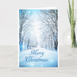 Snowy Lane Christmas Card