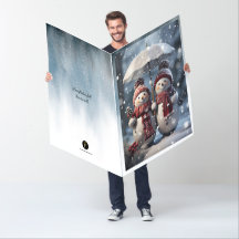 Snowy Love Proposal - Surprise Giant Card