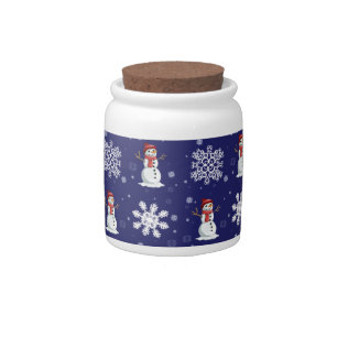 Snowy Men Candy Jar