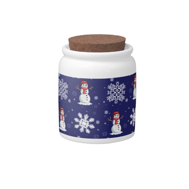 Snowy Men Candy Jar (Front)