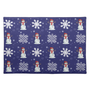 Snowy Men Cloth Placemat