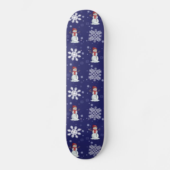 Snowy Men Skateboard Deck (Front)