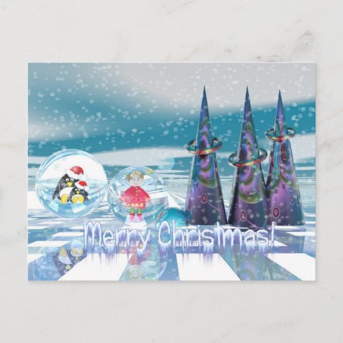 Snowy Merry Christmas card