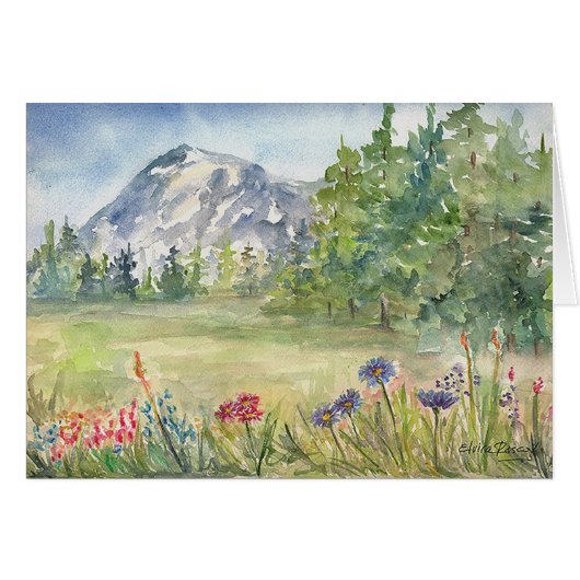 Snowy Monuntain Blank Card (Front Horizontal)