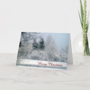 Snowy Morning Christmas Holiday Card