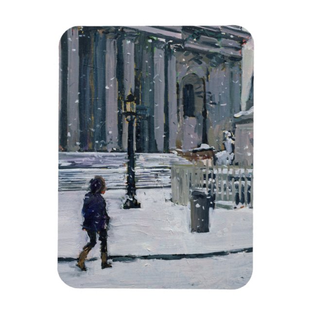 Snowy morning St. Paul's Cathedral 2009 Magnet (Vertical)