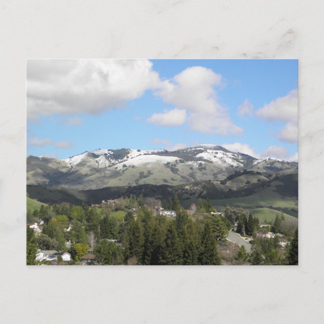 Snowy Mount Diablo Postcard (Front)