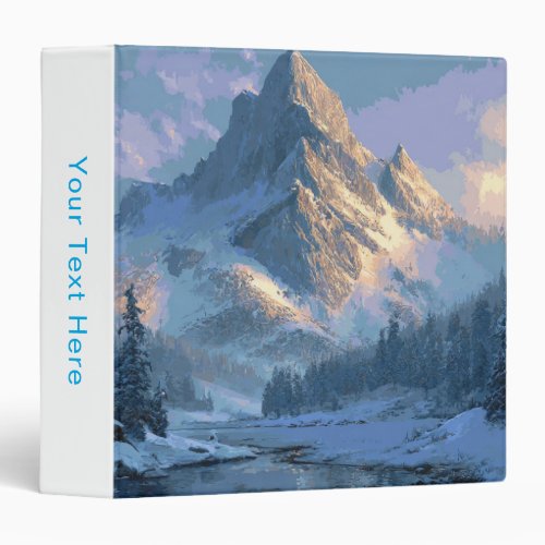 Snowy Mountain 3 Ring Binder