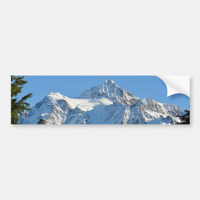 Snowy Mountain Bumper Sticker (Front)
