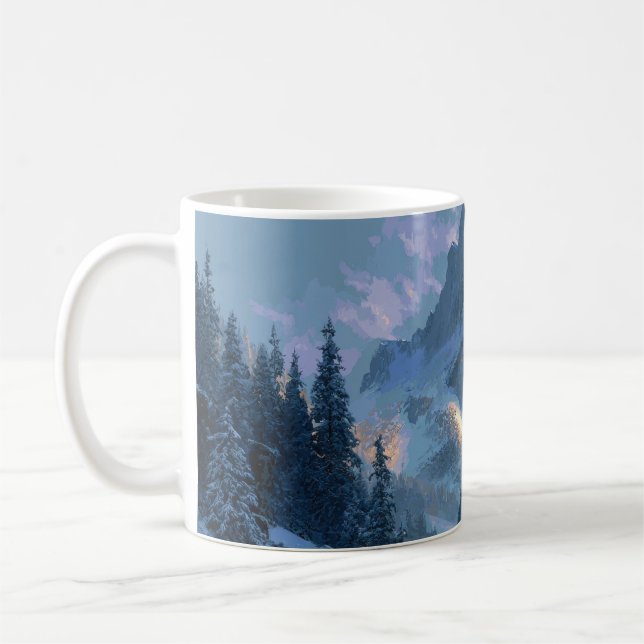 Snowy Mountain Coffee Mug (Left)