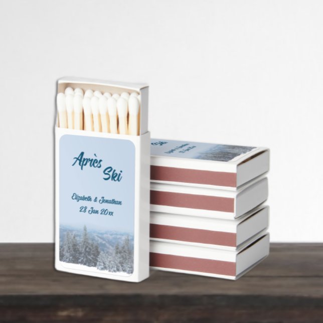 Snowy Mountain Forest Wedding Matchboxes (Creator Uploaded)