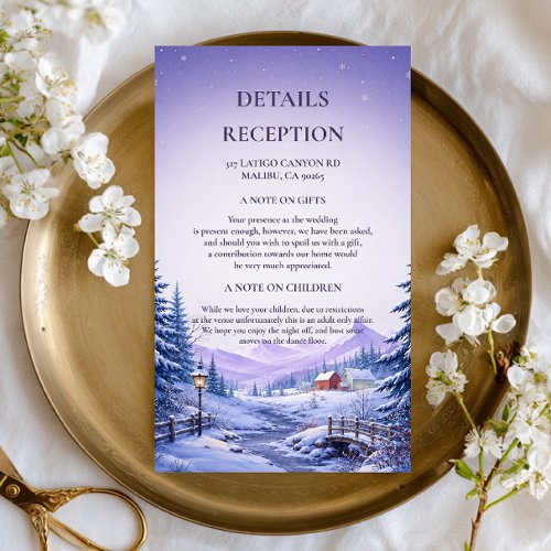Snowy Mountain Hamlet Enclosure Card
