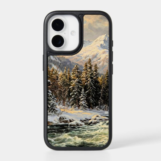 Snowy Mountain Landscape Otterbox iPhone Case (Back)