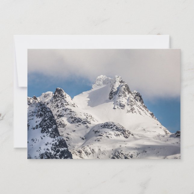 Snowy Mountain Landscape Photo Card (Front)