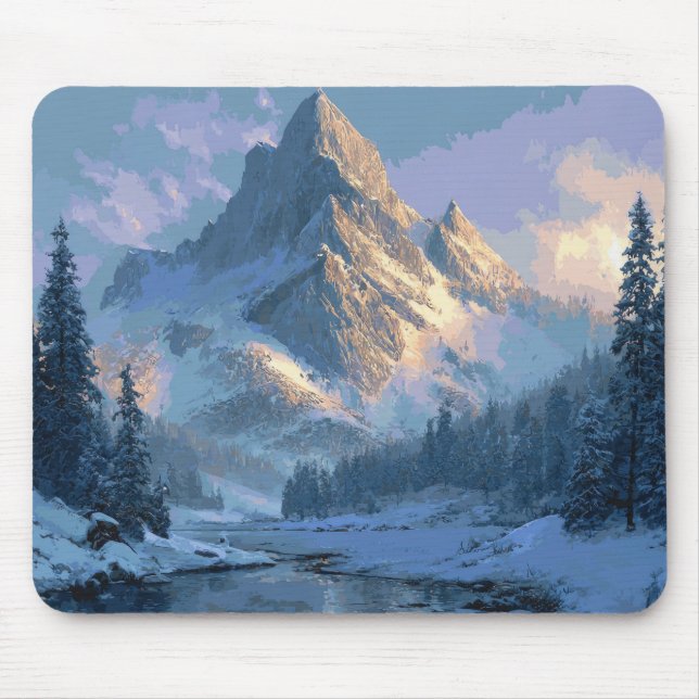 Snowy Mountain Mouse Pad (Front)