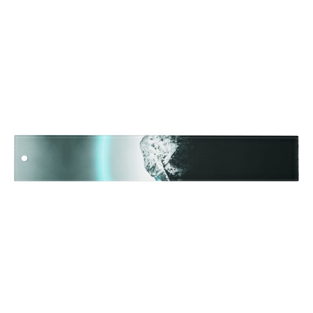 Snowy mountain mysterious blue neon light ruler (Front)