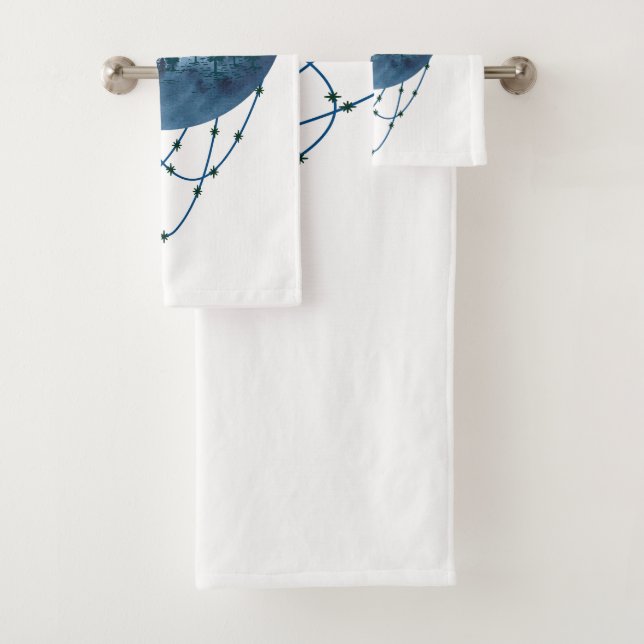 Snowy Mountain Pine Tree Nature Adventure Outdoor Bath Towel Set (Insitu)