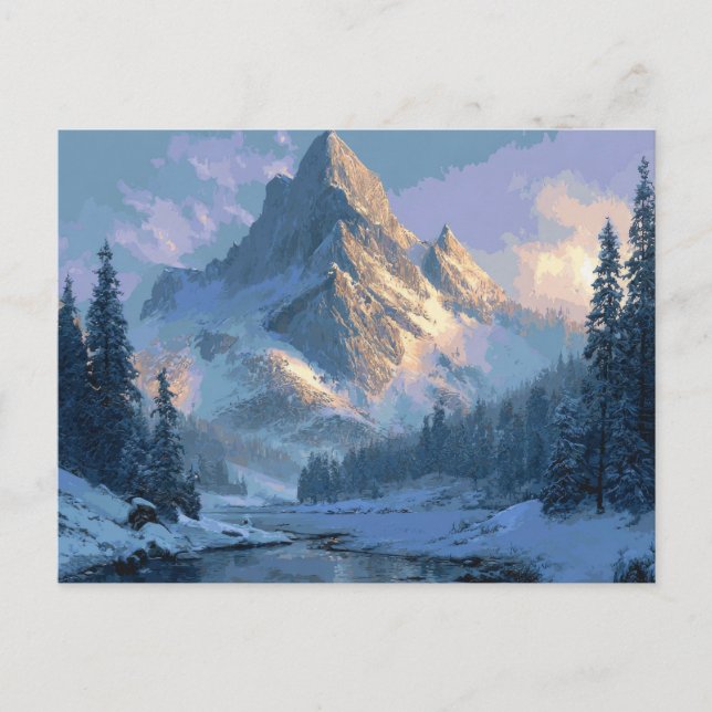 Snowy Mountain Postcard (Front)