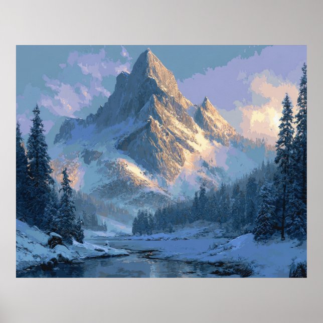 Snowy Mountain Poster (Front)