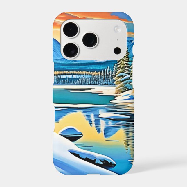 Snowy Mountain Reflection Iphone Case (Back)