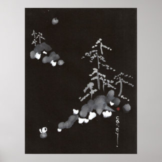 Snowy Mountain Retreat Poster
