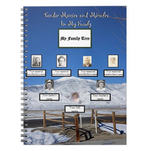 Snowy Mountain Three Generation Mercies Miracles Notebook