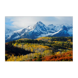 Snowy Mountain & Trees Acrylic Print