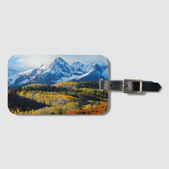 Snowy Mountain & Trees Luggage Tag (Front Horizontal)
