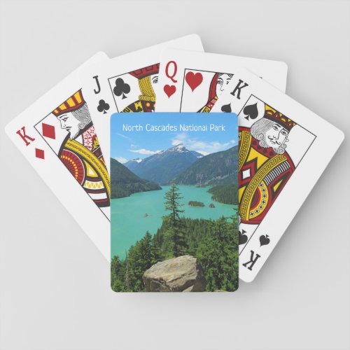 Snowy Mountain Turquoise Lake in Washington Playing Cards