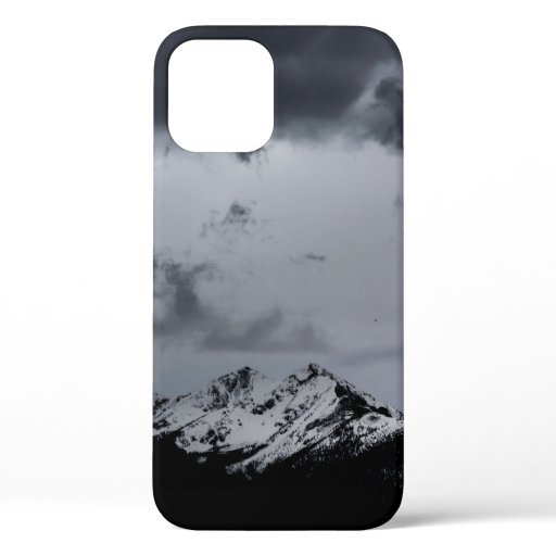 SNOWY MOUNTAIN UNDER DRAMATIC CLOUDS iPhone 12 CASE