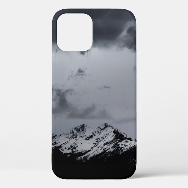 SNOWY MOUNTAIN UNDER DRAMATIC CLOUDS Case-Mate iPhone CASE (Back)