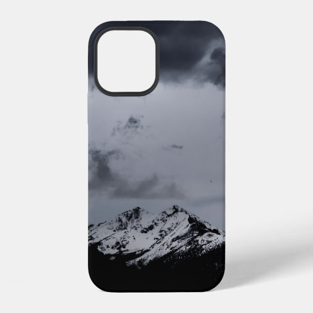 SNOWY MOUNTAIN UNDER DRAMATIC CLOUDS IPHONE CASE (Back)