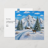 Snowy Mountain Valley Flat card (Front/Back)