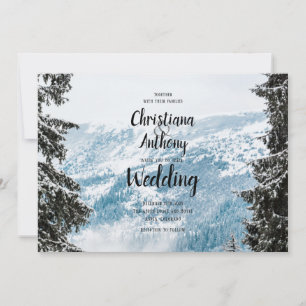 Snowy Mountain Wedding Invitation