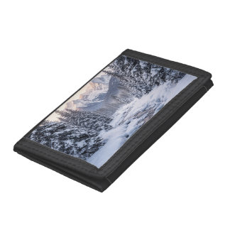 Snowy Mountain Winter Tri-fold Wallet