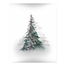  Snowy Mountain with Solitary Tree 
