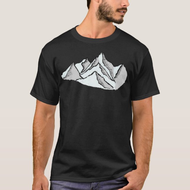 Snowy Mountains Active T-Shirt (Front)
