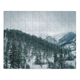 Snowy mountains in Georgia Jigsaw Puzzle