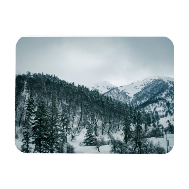 Snowy mountains in Georgia Magnet (Horizontal)